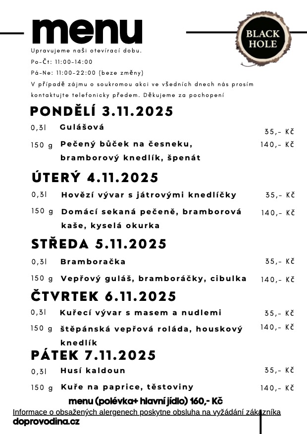 Polední menu